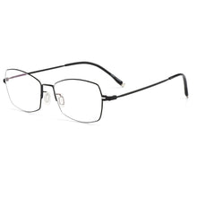 Load image into Gallery viewer, Men Ultralight Titanium Alloy Full Rim Eyeglasses Frame For Prescription Spectacles Flexible Temple Legs IP Electroplating S6614