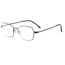 Load image into Gallery viewer, Men Ultralight Titanium Alloy Full Rim Eyeglasses Frame For Prescription Spectacles Flexible Temple Legs IP Electroplating S6614