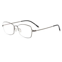 Load image into Gallery viewer, Men Ultralight Titanium Alloy Full Rim Eyeglasses Frame For Prescription Spectacles Flexible Temple Legs IP Electroplating S6614