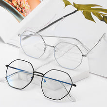 Load image into Gallery viewer, Men Vintage Anti Blue Light Hexagon Glasses Frame Women Lens Myopia Optical Mirror Simple Metal Anti-blue Clear Eyewear Frames