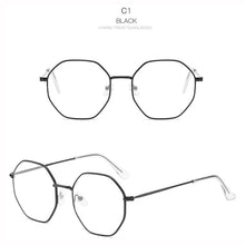Load image into Gallery viewer, Men Vintage Anti Blue Light Hexagon Glasses Frame Women Lens Myopia Optical Mirror Simple Metal Anti-blue Clear Eyewear Frames