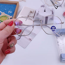 Carica l'immagine nel visualizzatore di Gallery, Men Vintage Anti Blue light Glasses Frame Round Women Lens Myopia Optical Mirror Simple Metal Anti-blue Clear Eyewear Frames
