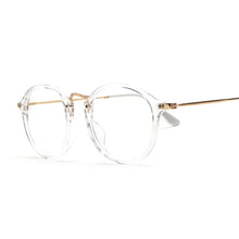 Load image into Gallery viewer, Men Vintage Round Glasses Frame Round Women Lens Myopia Optical Mirror Simple Metal Cat Eye Clear Eyewear Frames