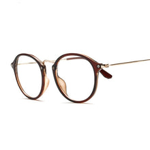 Load image into Gallery viewer, Men Vintage Round Glasses Frame Round Women Lens Myopia Optical Mirror Simple Metal Cat Eye Clear Eyewear Frames