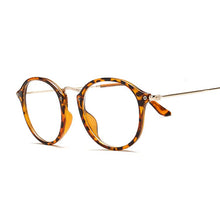 Load image into Gallery viewer, Men Vintage Round Glasses Frame Round Women Lens Myopia Optical Mirror Simple Metal Cat Eye Clear Eyewear Frames