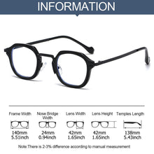 Load image into Gallery viewer, Men Women Anti-UV Blue Rays Glasses Computer Goggles Metal Square Frame Eyeglasses Eyewear Vision Care
