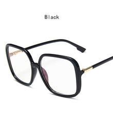Load image into Gallery viewer, Men Women Anti-blue Light Glasses Frame Vintage Large Square Eyeglasses Blocking Blue-ray Oversized  Spectacles Frames