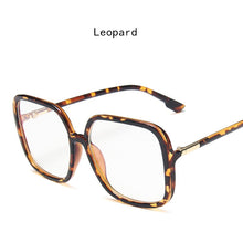 Load image into Gallery viewer, Men Women Anti-blue Light Glasses Frame Vintage Large Square Eyeglasses Blocking Blue-ray Oversized  Spectacles Frames