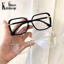 Load image into Gallery viewer, Men Women Anti-blue Light Glasses Frame Vintage Large Square Eyeglasses Blocking Blue-ray Oversized  Spectacles Frames