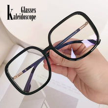 Load image into Gallery viewer, Men Women Anti-blue Light Glasses Frame Vintage Large Square Eyeglasses Blocking Blue-ray Oversized  Spectacles Frames