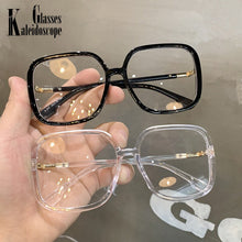 Load image into Gallery viewer, Men Women Anti-blue Light Glasses Frame Vintage Large Square Eyeglasses Blocking Blue-ray Oversized  Spectacles Frames