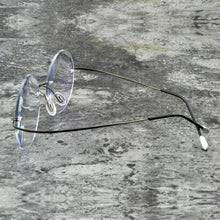 Load image into Gallery viewer, Men Women Blue Light Blocking Ultralight Rimless Round Portable Frameless Reading Glasses +0.75 +1 +1.25 +1.5 +1.75 To +4
