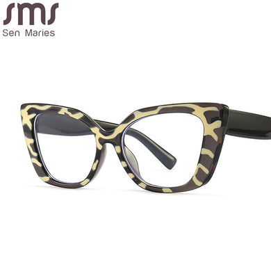 Men Women Cat Eye Anti-blue Light Glasses Frame Vintage Small Square Eyeglasses Blocking Blue-ray Spectacles Frames