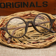 Carica l&#39;immagine nel visualizzatore di Gallery, Men Women Myopia glasses Wooden Frame with Clear Lenses Brand Design Eyeglass