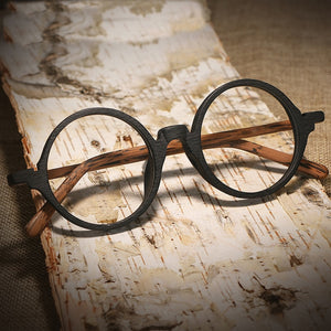 Men Women Myopia glasses Wooden Frame with Clear Lenses Brand Design Eyeglass