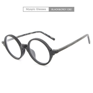 Men Women Myopia glasses Wooden Frame with Clear Lenses Brand Design Eyeglass