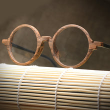 Carica l&#39;immagine nel visualizzatore di Gallery, Men Women Myopia glasses Wooden Frame with Clear Lenses Brand Design Eyeglass