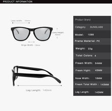 Carica l&#39;immagine nel visualizzatore di Gallery, Uomo Donna Occhiali da sole fotocromatici Occhiali da sole quadrati classici da donna polarizzati Montatura sfumata Designer di marca UV400 protegge gli oculos 