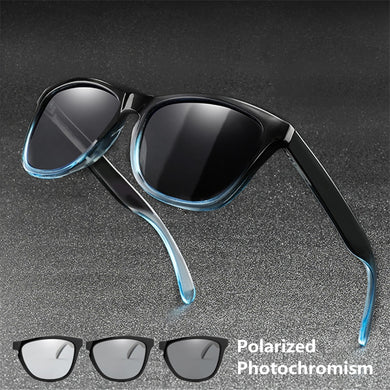 Uomo Donna Occhiali da sole fotocromatici Occhiali da sole quadrati classici da donna polarizzati Montatura sfumata Designer di marca UV400 protegge gli oculos 