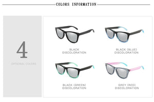 Uomo Donna Occhiali da sole fotocromatici Occhiali da sole quadrati classici da donna polarizzati Montatura sfumata Designer di marca UV400 protegge gli oculos 