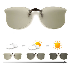 Men Women Polarized Clip On Sunglasses Driving Night Vision Lens Car Driver Goggles Anti-UVA UVB Clip Custom Prescription Myopia