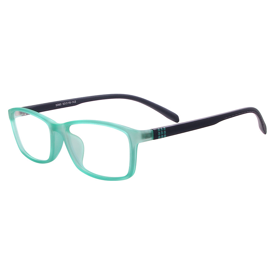 Men Women Rectangular Eyeglasses Plastic TR90 Flexible Full Rim Glasses Frame For Prescription Lenses Myopia Reading