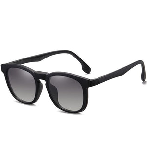 Men Women Square Anti-blue Light TR90 Optical Glasses With Magnetic Clip On Anti-glare Polarized UV400 Outdoor Sunglasses 95916