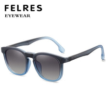 Load image into Gallery viewer, Men Women Square Anti-blue Light TR90 Optical Glasses With Magnetic Clip On Anti-glare Polarized UV400 Outdoor Sunglasses 95916