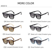 Load image into Gallery viewer, Men Women Square Anti-blue Light TR90 Optical Glasses With Magnetic Clip On Anti-glare Polarized UV400 Outdoor Sunglasses 95916