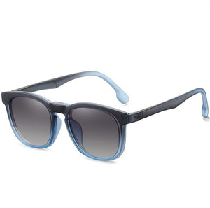 Men Women Square Anti-blue Light TR90 Optical Glasses With Magnetic Clip On Anti-glare Polarized UV400 Outdoor Sunglasses 95916