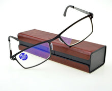 Load image into Gallery viewer, Men Women Square Black Screwless Reading Glasses +1 +1.5 +2 +2.5 +3 +3.5 +4