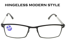 Load image into Gallery viewer, Men Women Square Black Screwless Reading Glasses +1 +1.5 +2 +2.5 +3 +3.5 +4