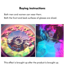 Carica l&#39;immagine nel visualizzatore di Gallery, Men Women Sunglasses Kaleidoscope Glasses Rave Festival Holographic Glasses Retro Party Cosplay Goggle Futuristic Eyewear 2023