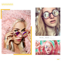 Carica l&#39;immagine nel visualizzatore di Gallery, Men Women Sunglasses Kaleidoscope Glasses Rave Festival Holographic Glasses Retro Party Cosplay Goggle Futuristic Eyewear 2023