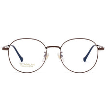 Load image into Gallery viewer, Men Women Ultra Light Retro Round Pure Titanium Full-Frame Glasses Frame β Titanium Wide-Side Myopia Optical Glasses Frame T3933