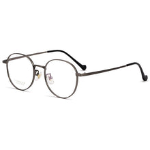 Load image into Gallery viewer, Men Women Ultra Light Retro Round Pure Titanium Full-Frame Glasses Frame β Titanium Wide-Side Myopia Optical Glasses Frame T3933