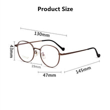 Load image into Gallery viewer, Men Women Ultra Light Retro Round Pure Titanium Full-Frame Glasses Frame β Titanium Wide-Side Myopia Optical Glasses Frame T3933