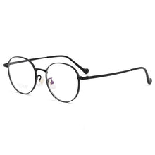 Load image into Gallery viewer, Men Women Ultra Light Retro Round Pure Titanium Full-Frame Glasses Frame β Titanium Wide-Side Myopia Optical Glasses Frame T3933