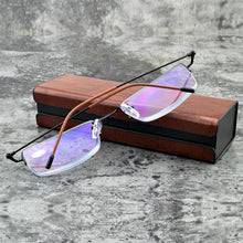 Load image into Gallery viewer, Men Women Ultralight Half-rim Progressive Multifocal Reading Glasses See Far And Near +0.75 +1 +1.25 +1.5 +1.75 +4 With Case