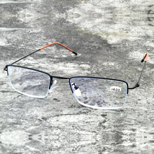 Load image into Gallery viewer, Men Women Ultralight Half-rim Progressive Multifocal Reading Glasses See Far And Near +0.75 +1 +1.25 +1.5 +1.75 +4 With Case
