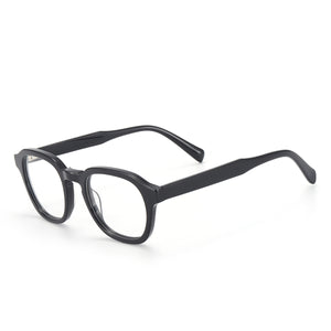 Men and Women Acetate Full Rim Optical Glasses Frame Round With Spring Hinge For Myopia Prescription Lenses
