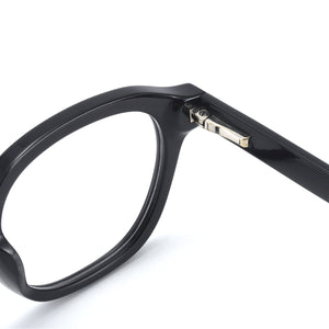 Men and Women Acetate Full Rim Optical Glasses Frame Round With Spring Hinge For Myopia Prescription Lenses
