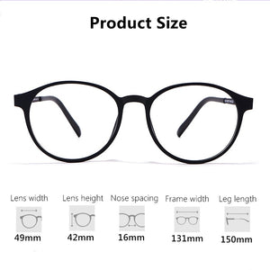 Men and Women Comfortable Round Frame Retro Glasses Frame Pure Titanium Spectacle Frame Optical Prescription Glasses 8868T
