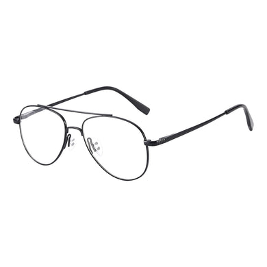 Men and Women Double Bridge Metal Full Rim Glasses Frame With Spring Hinge For Prescription Lenses Myopia Reading Lenses