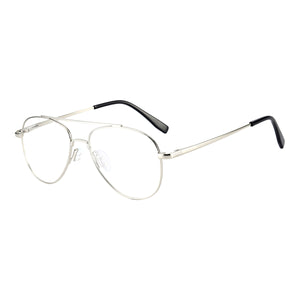 Men and Women Double Bridge Metal Full Rim Glasses Frame With Spring Hinge For Prescription Lenses Myopia Reading Lenses