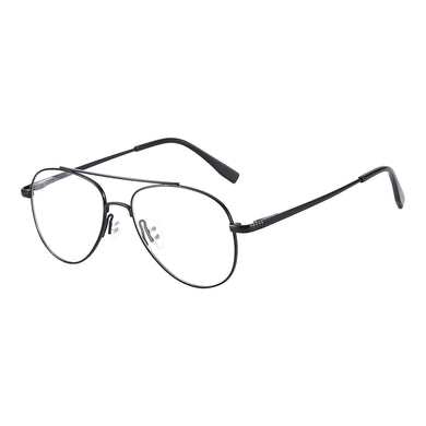 Men and Women Double Bridge Metal Full Rim Glasses Frame With Spring Hinge For Prescription Lenses Myopia Reading Lenses