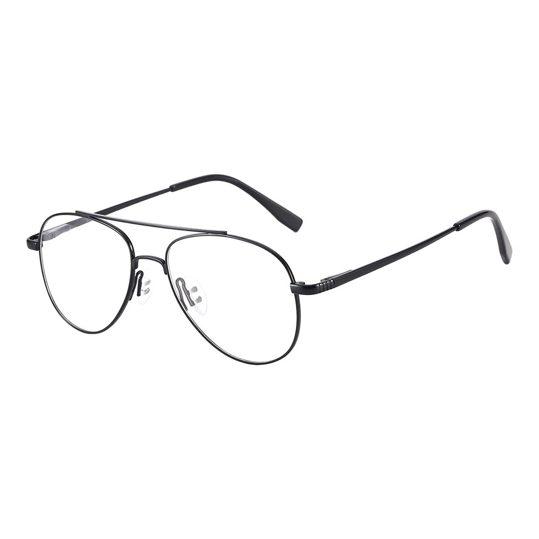 Men and Women Double Bridge Metal Full Rim Glasses Frame With Spring Hinge For Prescription Lenses Myopia Reading Lenses