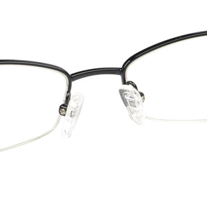 Men and Women Eyeglasses Metal Half Rim Oval Large Glasses Frame For Optical Lenses Myopia Reading Progressive Prescription Lens