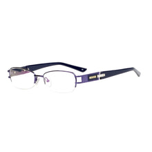 Carica l&#39;immagine nel visualizzatore di Gallery, Men and Women Eyeglasses Metal Half Rim Oval Large Glasses Frame For Optical Lenses Myopia Reading Progressive Prescription Lens
