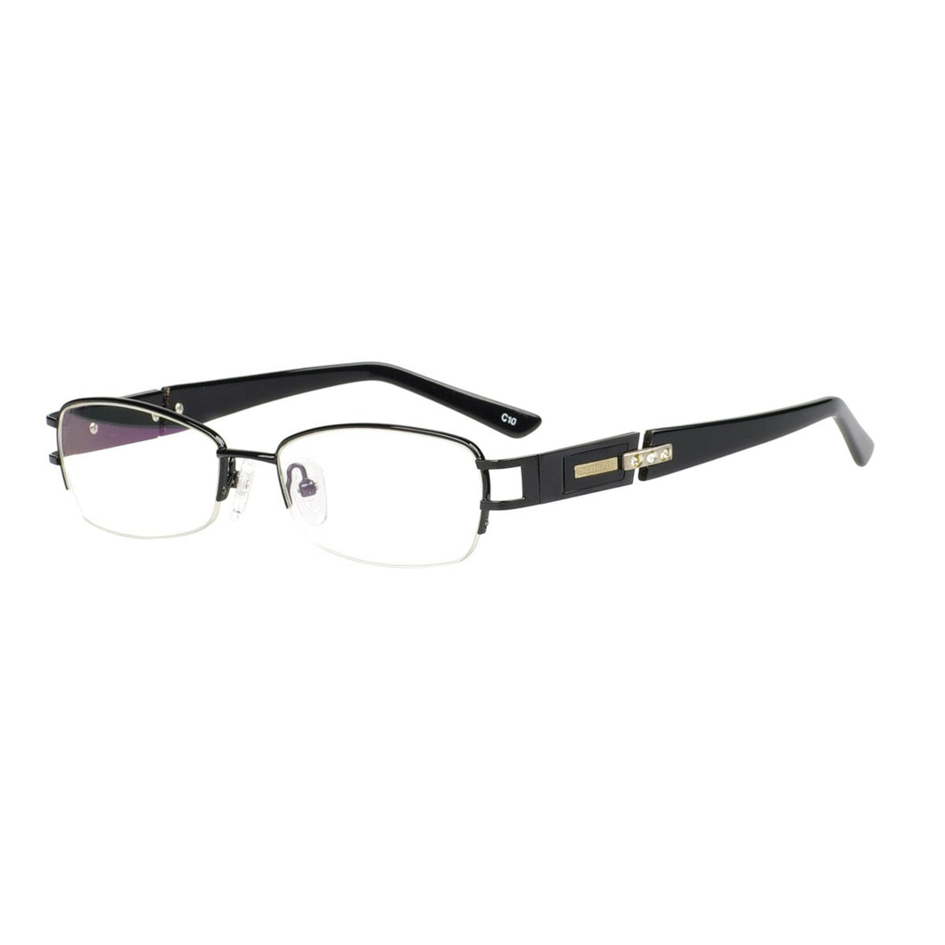 Men and Women Eyeglasses Metal Half Rim Oval Large Glasses Frame For Optical Lenses Myopia Reading Progressive Prescription Lens